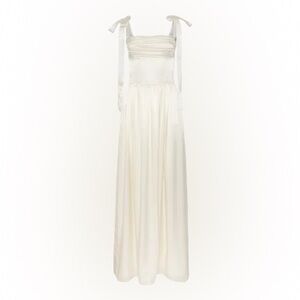 NWOT Murlong Cres Alva Maxi Dress Ivory (Medium)
